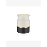 Decorium Monochrome 24 cm Dekoratif Siyah - Beyaz Cam Vazo 9-03010293