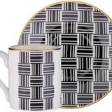 Decorium Monochrome 80 ml 12 Parça 6 Kişilik Porselen Kahve Fincan Takımı 9-01120017