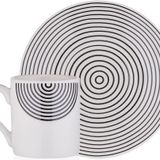 Decorium Monochrome 80 ml 12 Parça 6 Kişilik Porselen Kahve Fincan Takımı 9-01120019