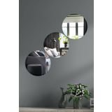 decorium pleksi Yuvarlak Dekoratif Duvar Aynası Pleksi 1 Adet