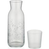 Decorium Sakura 1200 ml 2 Parça Bardaklı Başucu Cam Sürahi 9-01050078