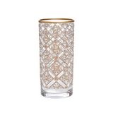 Decorium Su Bardağı Gold Kare Desen KD07