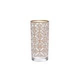 Decorium Su Bardağı, Gold Kare Desen, Renkli