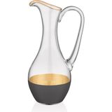 Decorium Vision Black 24 Ayar Altın Yaldızlı 1250 ml Cam Sürahi 9-01050062 - 1,2 lt