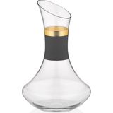 Decorium Vision Black 24 Ayar Altın Yaldızlı 1500 ml Cam Karaf 9-01030001 - 1,5 lt