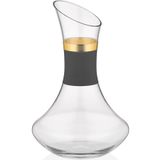 Decorium Vision Black 24 Ayar Altın Yaldızlı 1500 ml Siyah - Altın Cam Karaf 9-01030001
