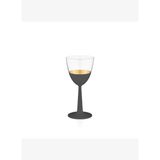 Decorium Vision Black 24 Ayar Altın Yaldızlı 160 ml 6 Parça Siyah - Altın Cam Beyaz Şarap Kadehi