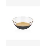 Decorium Vision Black 24 Ayar Altın Yaldızlı 20 cm Siyah - Altın Cam Kase 9-01070009