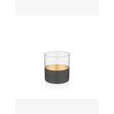 Decorium Vision Black 24 Ayar Altın Yaldızlı 200 ml 6 Parça Siyah - Altın Cam Viski Bardağı 9-01010016