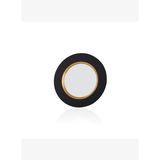 Decorium Vision Black 24 Ayar Altın Yaldızlı 32 cm Siyah - Altın Cam Tabak 9-01080022