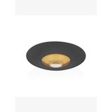 Decorium Vision Black 24 Ayar Altın Yaldızlı 35 cm Dekoratif Siyah - Altın Cam Kase 9-01080025