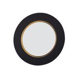 Decorium Vision Black 24 Ayar Altın Yaldızlı 35 Cm Siyah - Altın Cam Tabak 9-01080023