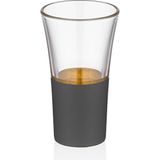 Decorium Vision Black 24 Ayar Altın Yaldızlı 60 ml 6 Parça Cam Shot Bardağı - Şeffaf