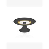 Decorium Vision Black 24 Ayar Altın Yaldızlı Ayaklı Siyah - Altın Cam Servis Tabağı 9-01150021
