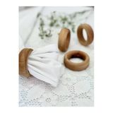 DECORİUM WOOD Ahşap Peçete Yüzüğü Halka 6'lı