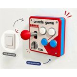 Decorius Arcade Atari Oyun Kumandası Görünümlü Duvar Prizi - Anahtar Çerçevesi - Mini Joystick Dekoratif Anahtar Çerçevesi Süsü - Çocuk Odası, Gamer Odası Anahtar Süsü Priz Çerçeve Işık Anahtar Kapağı - 1 Adet - Düz Renkli
