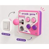 Decorius Arcade Atari Oyun Kumandası Görünümlü Pembe Mor Duvar Prizi-Anahtarı Çerçevesi - Mini Joystick Dekoratif Anahtar Çerçevesi Süsü - Çocuk Odası, Gamer Odası Anahtar Süsü - Priz Anahtar Çerçeve - 1 Adet