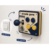 Decorius Arcade Atari Oyun Kumandası Görünümlü Sarı Lacivert Duvar Priz Anahtarı Çerçevesi - Mini Joystick Dekoratif Anahtar Çerçevesi Süsü - Çocuk Odası, Gamer Odası Anahtar Süsü Priz Anahtar Çerçeve - 1 Adet