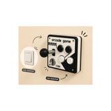 Decorius Arcade Atari Oyun Kumandası Görünümlü Siyah - Beyaz Duvar Prizi-Anahtarı Çerçevesi - Mini Joystick Dekoratif Anahtar Çerçevesi Süsü - Çocuk Odası, Gamer Odası Anahtar Süsü - Priz Anahtar Çerçevesi