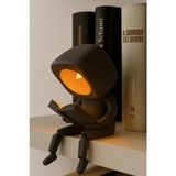 Decorius Minik Okuma Arkadaşı - Dekoratif Kitap Okuyan Robot LED Gece Lambası | Modern Masaüstü Aydınlatma ve Kitaplık Raf Dekoru | Çocuk Odası, Ofis ve Yatak Odası İçin Şık Hediye