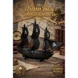 Decorius Siyah İnci (Black Pearl) Korsan Gemisi Maketi - Karayip Korsanları Özelleştirilebilir 37cm Gemi Dekoru