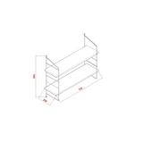 Decormet Armoni Safir Meşe - Malibu 200X720 mm Duvar Rafı