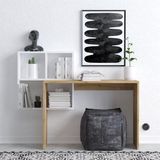 Decormet DEC0082 Adell 124x74 cm Meşe Çalışma Masası