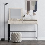 DECORMET DECORMET LİNDA MAKYAJ MASASI TRAVERTİNE