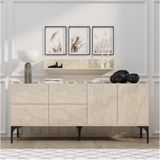 Decormet Modern Tasarımlı Kapaklı Konsol Suntalam Malzemeden 180x72 cm Dikdörtgen - Bej