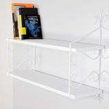 Decormet Seramoni 2 Raflı Beyaz-Ahşap Parlak Beyaz Raf Seti