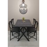 Decorness Modern Yemek Masası Takımı 70X110 cm Oval Mutfak Masası & 4 Adet Tonet Model Kumaş Döşemeli Sandalye - Bendir