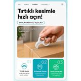 Decoroom Pratik Koli Açıcı Paket Açma Aparatı - Emniyetli Streç Film Ve Kargo Kolisi Kesici