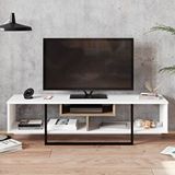 Decorotika Asal 150 Cm Beyaz Ud Siyah Tv Ünitesi