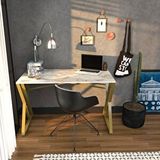 Decorotika Decorotika Gyza Çalişma Masasi Efes Gold White