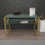 Decorotika Lona Silva Gold Metal Çalışma Masası