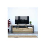 Decorotika Manhattan 150 Safir Meşe Koyu Gri Tv Ünitesi