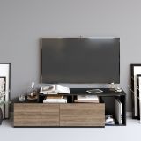 Decorotika Nexera Siyah Ceviz Tv Ünitesi