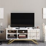 Decorotika North Gold Beyaz Tv Ünitesi