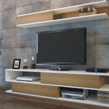 Decorotika Sims Beyaz-Teak Tv Ünitesi