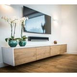 Decoroys Silver Safir Meşe Beyaz Tv Ünitesi
