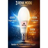 decory 3 Renk Modlu LED Ampul E27 Duy - 6500K Soğuk Beyaz / 4000K Doğal / 3000K Sıcak