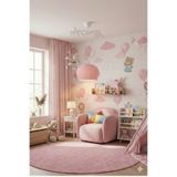 Decory Elysium Pastel Pembe Renk, Çocuk Odası Özel Tasarım Tekli Sarkıt Avize (Bioplastik) E27