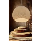 Decory Venaty Mesh Yüzey Avize, Yatak Odası, Oturma Odası Tekli Sarkıt Avize (Bioplastik) - Beyaz