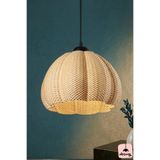 decory Verda Hasır Renk Rattan Görünümlü Tekli Avize , Pinterest Tarzı Tekli Sarkıt Avize (Bioplastik) E27