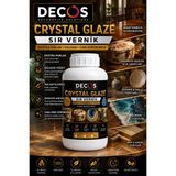 Decos Crystal Glaze - Parlak Sır Vernik – Ekstra Parlak Cam Görünümlü Kalın Şeffaf Vernik - 1 L