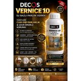 Decos Vernice 10 - Su Bazlı Şeffaf Parlak Koruyucu Vernik – Panel, Taş, Ahşap, Tuğla, Mermer ve Granit - 5 L