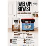 Decos Woody - Renkli Panel Kapı ve Dönüşüm Boyası | Su Bazlı Kokusuz | Mutfak Dolabı, Ahşap, Mdf Yüzeylere - 2,5 L - Beyaz