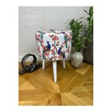 Decosense Tavus Kuşu Desenli Modern Puf Bench Oturak Tabure Koltuk
