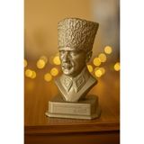 Decostonebiga ATATÜRK KALPAKLI BÜST Bronz 21 x 11