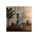 Decostonebiga ATATÜRK KALPAKLI BÜST Gümüş 21 x 11